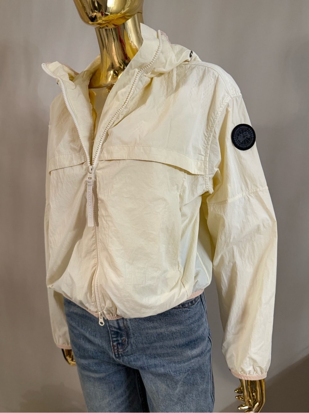 Canada Goose Light Cream Hooded Utility Jacket